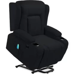 Best Choice Products Electric Power Lift Linen Recliner Massage Chair Furniture W/ USB Port, Heat, Cupholders -Luxe Living Interiors Shop GUEST 000e49f0 0e26 4c95 9113 7787a0e62429