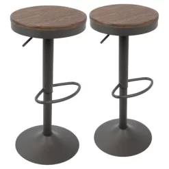 Set Of 2 Dakota Adjustable Industrial Barstools - LumiSource -Luxe Living Interiors Shop GUEST 004856fd 56a5 4d25 90a6 9e0eafb89813