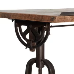 Industrial Teak Wood Console Table Brown - Olivia & May -Luxe Living Interiors Shop GUEST 0084d5d6 0d52 4682 987c dc464c0f497f