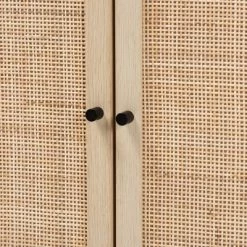 Caterina Wood And Natural Rattan 2 Door Storage Cabinet Natural Brown/Black - Baxton Studio -Luxe Living Interiors Shop GUEST 017f67ae 23b3 41dc b9d1 bb890bdccbd2