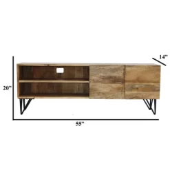 Metal Storage Cabinet TV Stand For TVs Up To 55" Brown - The Urban Port -Luxe Living Interiors Shop GUEST 01a05c36 6c6a 47c8 ab0e 641d783498d9