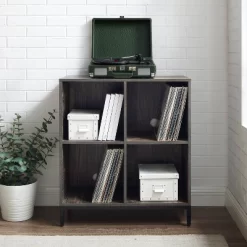 Jacobsen Record Storage Cube Bookshelf Brown Ash - Crosley -Luxe Living Interiors Shop GUEST 01a258eb be85 4304 bbd0 c991010328a2