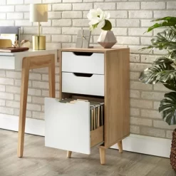 Este 3 Drawer Filing Cabinet Natural/White - Buylateral -Luxe Living Interiors Shop GUEST 01c7b509 bdfa 4cfb 8076 1981df9ef684