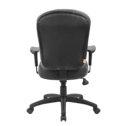 Leather Task Chair With Adjustable Arms Black - Boss Office Products -Luxe Living Interiors Shop GUEST 023122d9 25ea 4b77 b451 f3a80bf64424