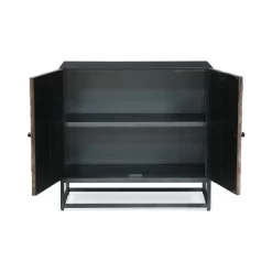 Conley Handcrafted Modern Industrial 2 Door Cabinet Gray/Black - Christopher Knight Home -Luxe Living Interiors Shop GUEST 0237c592 fcd9 4f7c 8d2a 312d7c947de9