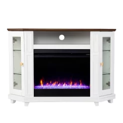 Ruldon Media Storage Fireplace White/Brown - Aiden Lane 28 Ruldon Media Storage Fireplace White/Brown - Aiden Lane -Luxe Living Interiors Shop GUEST 031d45b5 8a91 4cd4 ae1f 99105fa78c53