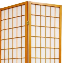 4 Ft. Tall Window Pane Shoji Screen - Honey (3 Panels) -Luxe Living Interiors Shop GUEST 032bc086 b59c 4485 963b 376a857f46c6