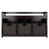 4pc Addison Storage Bench With Baskets Espresso/Chocolate - Winsome -Luxe Living Interiors Shop GUEST 05f72327 db3c 4651 bfba b009a3254808