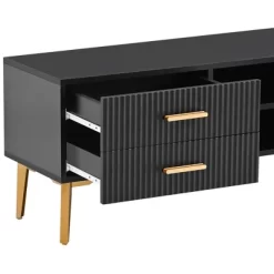 Modern TV Stand For TVs Up To 77'' With 5 Champagne Legs-ModernLuxe -Luxe Living Interiors Shop GUEST 05ff7b5e 2211 4420 b89b 316befc2ece5
