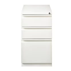 Mobile Pedestal File Box White - Hirsh