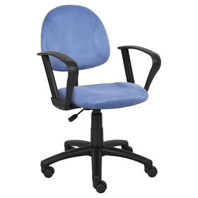 Microfiber Deluxe Posture Chair With Loop Arms - Boss Office Products 7 Microfiber Deluxe Posture Chair With Loop Arms - Boss Office Products - Image 5