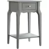 Hale 1 Drawer Wood Storage End Table Gray - Inspire Q
