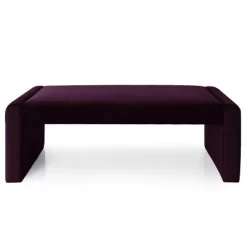 Kaia 47" Velvet Waterfall Upholstered Bench-The Pop Maison