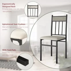 Costway 5 Piece Dining Set Faux Marble Top Table 30'' And 4 Padded Seat Chairs W/ Metal Legs -Luxe Living Interiors Shop GUEST 07490993 b84e 40ac a177 1e77c38b67d1