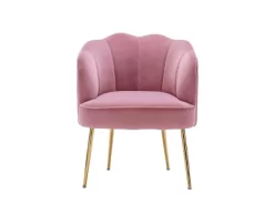 Modern Shell Shape Armchair Accent Chair With Gold Legs-ModernLuxe -Luxe Living Interiors Shop GUEST 0881e8dc 42de 45e1 aa02 82ef4cdae7fa