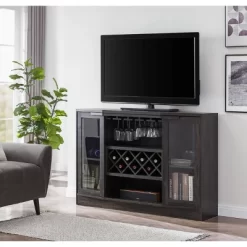 Home Source Jill Zarin Bar Cabinet With Curved Glass Doors -Luxe Living Interiors Shop GUEST 0a397f75 e3f0 41c0 be41 b850b81b2195