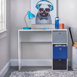 Student Writing Desk With 3 Fabric Bins - Buylateral -Luxe Living Interiors Shop GUEST 0b80b3f0 4fda 4933 9f90 0029cf3767c3