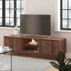 70" Haisley Mid-Century Modern TV Stand For TVs Up To 65" With Adjustable Shelves Dark Walnut - Taylor & Logan