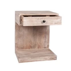 Baker Side Table White/Sand - East At Main -Luxe Living Interiors Shop GUEST 0e0a6acc beb1 4705 9c98 1f49108281d7