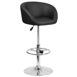 Emma And Oliver Barrel Back Swivel Adjustable Height Barstool With Chrome Base -Luxe Living Interiors Shop GUEST 0ed7b0b9 febe 416b a964 9c080ef736af