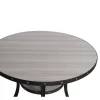 48" Round Wooden Counter Height Table With Flared Legs Gray - Benzara -Luxe Living Interiors Shop GUEST 0ee6a614 92b9 433c 909b f42be2858211