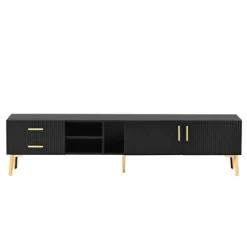 Modern TV Stand For TVs Up To 77'' With 5 Champagne Legs-ModernLuxe -Luxe Living Interiors Shop GUEST 0f4c5dbc 1a23 461c a3aa 45b8a6d1a920