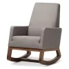 Yashiya Mid - Century Retro Modern Fabric Upholstered Rocking Chair - Baxton Studio -Luxe Living Interiors Shop GUEST 0f90a045 968f 4077 854e ff09d8d72e5d