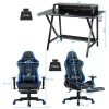 Costway Gaming Desk&Massage Gaming Chair Set W/ Footrest Monitor Shelf Power Strip Blue 2 Costway Gaming Desk&Massage Gaming Chair Set W/ Footrest Monitor Shelf Power Strip Blue -Luxe Living Interiors Shop GUEST 103996fa 238a 4263 b5f3 0a1c0525394d