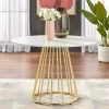 Marsai Round Dining Table White/Gold - Buylateral -Luxe Living Interiors Shop GUEST 104c7127 ba40 4d8b 8360 17615bfcc9a2