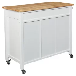 Martinsen Kitchen Cart - White - Aiden Lane -Luxe Living Interiors Shop GUEST 10ac0427 f399 4d6f afcb 3216b00e3484