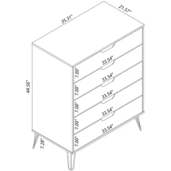 Rockefeller 5 Drawer And 3 Drawer Dresser Set - Manhattan Comfort -Luxe Living Interiors Shop GUEST 10c1846e 7a32 4e48 b638 3c3c2eb5aa88 1