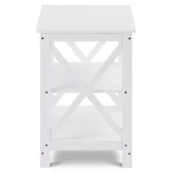 Costway 2PC 3-Tier Nightstand End Table Storage Display Shelf Living Room Furni White -Luxe Living Interiors Shop GUEST 10f5ec03 399f 422d a9f3 7c2f486d7d33