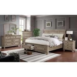 2pc Queen Earl Bedroom Set With Nightstand Gray - HOMES: Inside + Out -Luxe Living Interiors Shop GUEST 120c1842 79a6 4fcd 9b7e e7ed688bd675