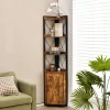 Costway 6-Tier Corner Shelf Bookshelf Industrial Storage Rack Cabinet Rustic Plant Stand -Luxe Living Interiors Shop GUEST 122347c2 4454 4339 a088 d721b1c1bf9f