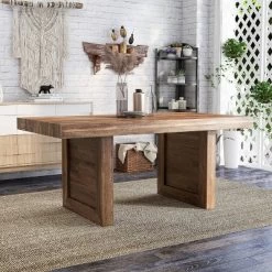 68" Hoverton Rectangle Mango Wood Dining Table Warm Natural Tone - Furniture Of America