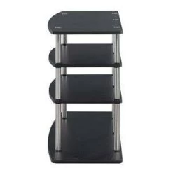 Designs2Go No Tools Wide Highboy 4 Tier TV Stand For TVs Up To 43" Black - Breighton Home -Luxe Living Interiors Shop GUEST 14419e0c 2d53 4497 b456 492425dbd099