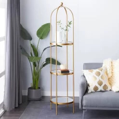 Glam Metal Shelving Gold - Olivia & May