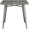 Alacrity Square Metal Dining Table Gunmetal - Modway -Luxe Living Interiors Shop GUEST 1604664e 46c9 4114 ae53 a35a9f5d4757