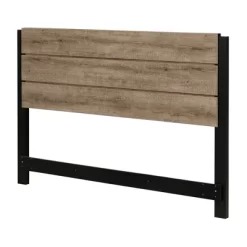 Munich Headboard Weathered Oak/Matte Black - South Shore -Luxe Living Interiors Shop GUEST 16189915 27c4 4a55 834f 37827dd20dbe