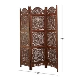 Bohemian Wood Room Divider Screen - Olivia & May -Luxe Living Interiors Shop GUEST 161f09f0 a3cc 4842 a2c0 3d10f36dc06d