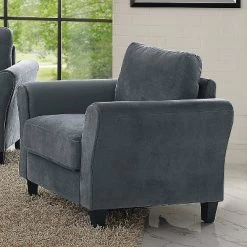Willow Microfiber Chair With Rolled Arms - Lifestyle Solutions -Luxe Living Interiors Shop GUEST 1702cbb9 8871 46a4 af02 2e475146e369
