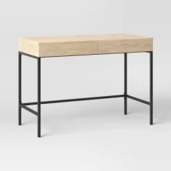 Loring Wood Writing Desk With Drawers And Charging Station - Threshold™ -Luxe Living Interiors Shop GUEST 179e5fa9 f7ca 441d b11a aee71a298562