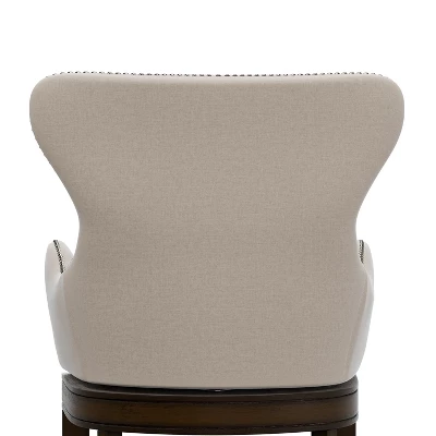 25.75" Caydena Memory Return Swivel Wood Counter Height Barstool Rustic Gray/Cream Fabric - Hillsdale Furniture 13 25.75" Caydena Memory Return Swivel Wood Counter Height Barstool Rustic Gray/Cream Fabric - Hillsdale Furniture - Image 11