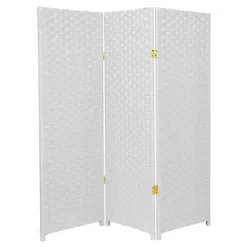 4 Ft. Tall Woven Fiber Room Divider (3 Panels) - Oriental Furniture -Luxe Living Interiors Shop GUEST 18c165de d528 440a b095 77e201cb21e5