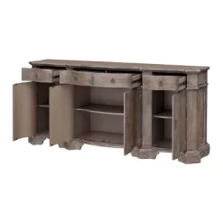 Gio 4 Door 4 Drawer Credenza Brown - Treasure Trove Accents -Luxe Living Interiors Shop GUEST 193782cb 9834 4fe5 bcb5 b3710b67e7cb