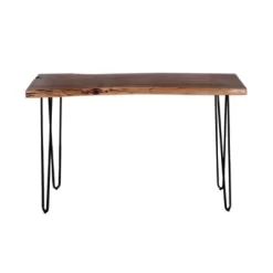 Alaterre Furniture Hairpin Natural Brown Live Edge Media Console Table Metal And Wood -Luxe Living Interiors Shop GUEST 195491b3 2ee3 4aa8 84bd ea0fbb3bef18