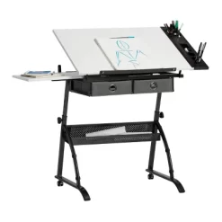 Core Drawing Table And Stool Set Charcoal Black/White - Studio Designs -Luxe Living Interiors Shop GUEST 19d1a665 a8bb 435d b2dd ccca9f7b9e24