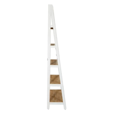 72.25" Medford Ladder Bookshelf Distressed White - OSP Home Furnishings 4 72.25" Medford Ladder Bookshelf Distressed White - OSP Home Furnishings - Image 2