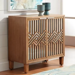 55 Downing Street Mason 33 3/4 Wide Oak Wood And Mirrored 2-Door Cabinet 17 55 Downing Street Mason 33 3/4 Wide Oak Wood And Mirrored 2-Door Cabinet -Luxe Living Interiors Shop GUEST 1b5978df 85c0 4c48 93e5 3fb271738cf6