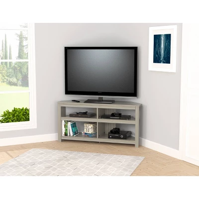 Corner TV Stand For TVs Up To 50" Vibrant Blue - Inval 3 Corner TV Stand For TVs Up To 50" Vibrant Blue - Inval